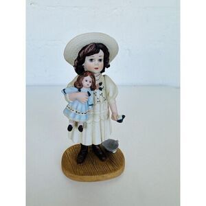 Jan Hagara "Emily" Girl and Her Baby Doll Gift Limited Edition Figurine VTG 80's